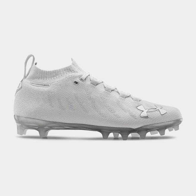 Under Armour Spotlight Lux MC - Panske Lacrosse Obuv - Biele/Metal Strieborne